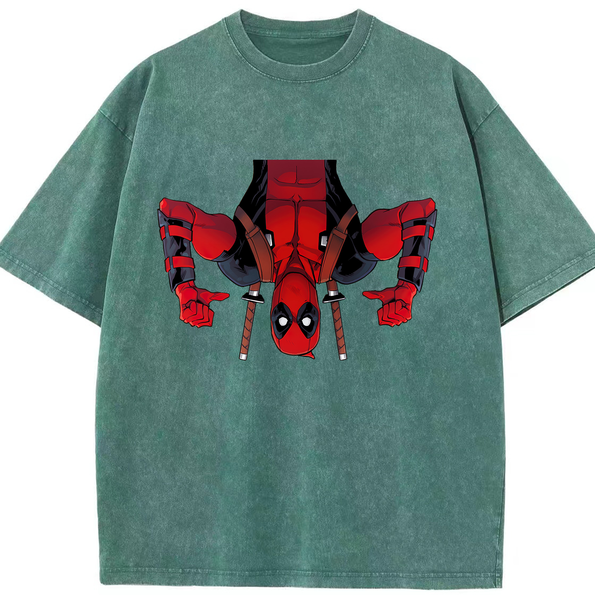 （画像用） Deadpool デッドプール 綿100% ヴィンテージ風 半袖Tシャツ（フロントプリント）